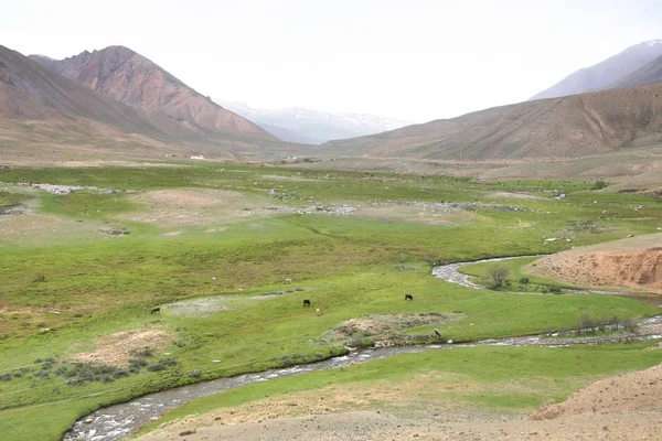 Route Van Prachtige Scenic Uit Bisjkek Naar Naryn Stad Van — Stockfoto