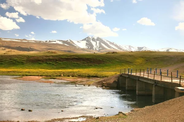 Sträckningen Vackra Natursköna Från Bishkek Till Låt Kul Sjö Naryn — Stockfoto