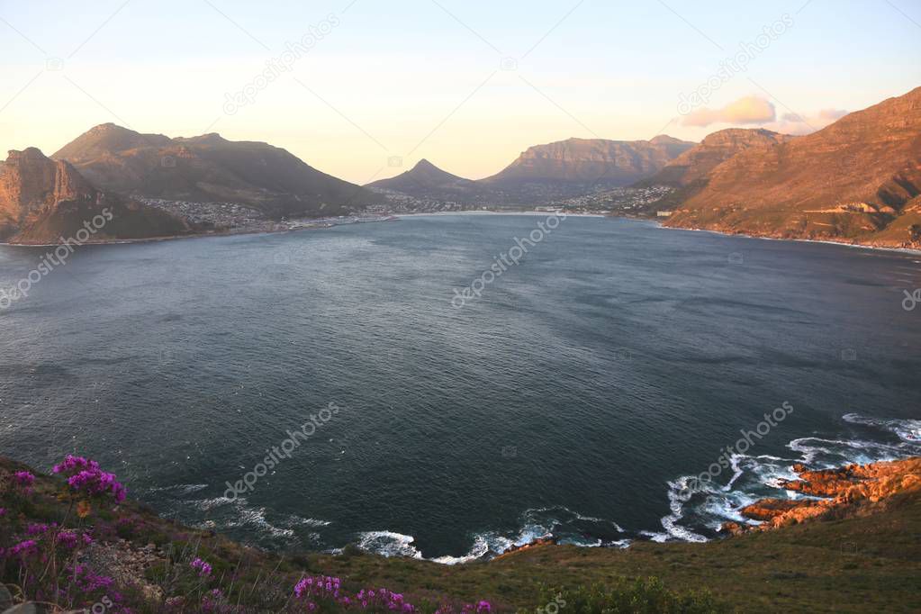 Chapman's Peak Drive on the Atlantic Coast between Hout Bay and Noordhoek is a beautiful views in the world at  Cape Town, South Afric