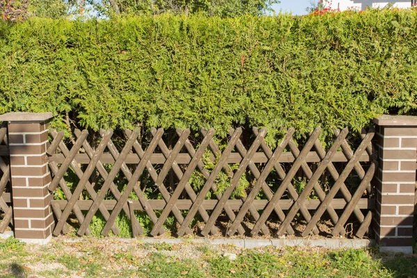 Old Brown Wooden Fence — Stock Photo, Image