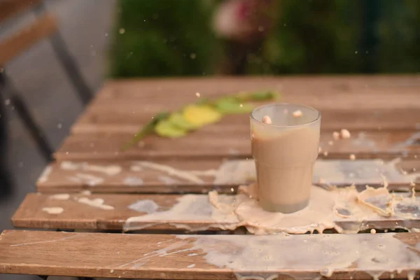 Salpicadura Café Una Taza — Foto de Stock