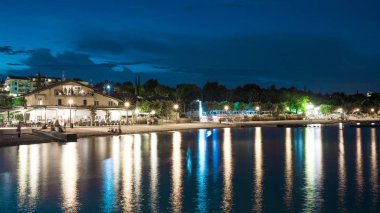 Moniga del Garda gece İtalya