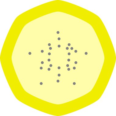 Muz dilim izole vektörde bir basit minimalizm sanat stlye