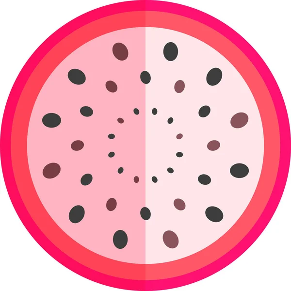 Δράκος Φρούτα Φρούτα Του Pitaya Φέτα Επίπεδη Σχεδίαση Στυλ Διάνυσμα — Διανυσματικό Αρχείο