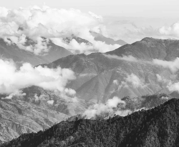 Paesaggio Panoramico Delle Montagne Intorno San Marcos Guatemala Bianco Nero — Foto Stock