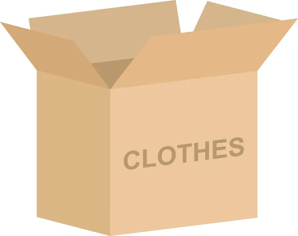 服装慈善理念的纸板箱向量 — 图库矢量图片