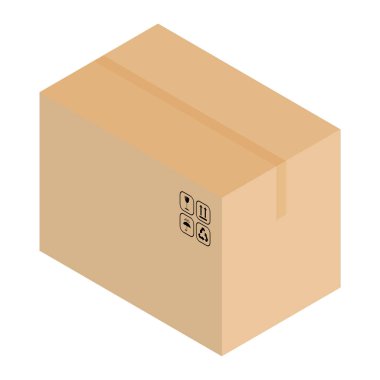 Carboard ambalaj kutusu vektör