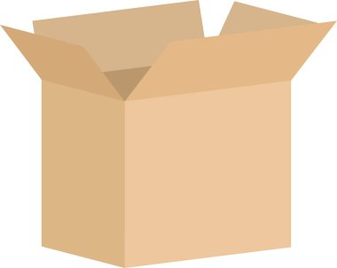 Açık karton kutu vector