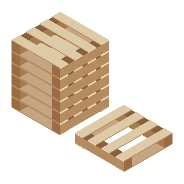 Vecteur de pile de caisses de palette — Image vectorielle