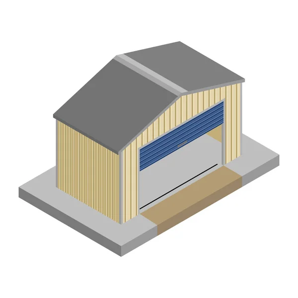 Opslageenheid open deur vector — Stockvector