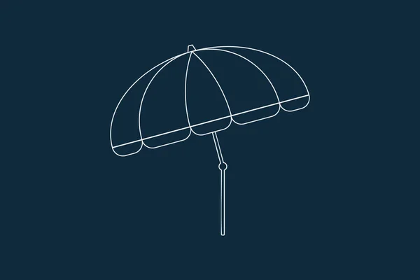 Beach Umbrella Icon Vector — Stock Vector