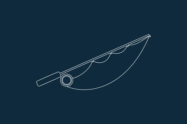 Icône de tige de pêche vecteur — Image vectorielle