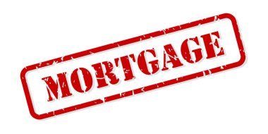 Mortgage Kauçuk Damga Vektör