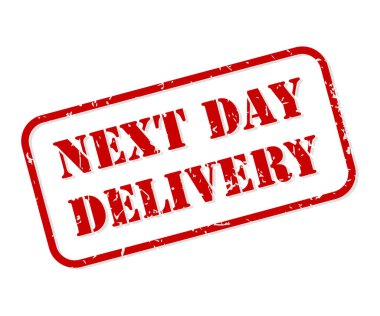 Next Day Delivery Rubber Stamp Vector clipart