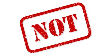 Değil Kauçuk Damga Vektör