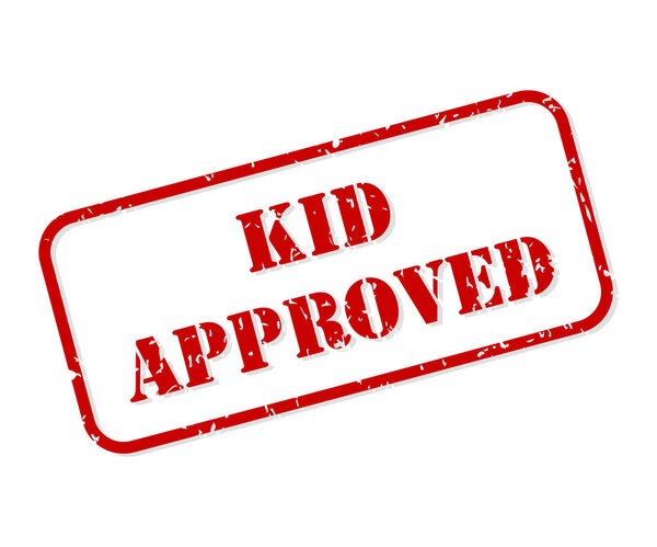 Kid Approved Rubber Stamp Vector