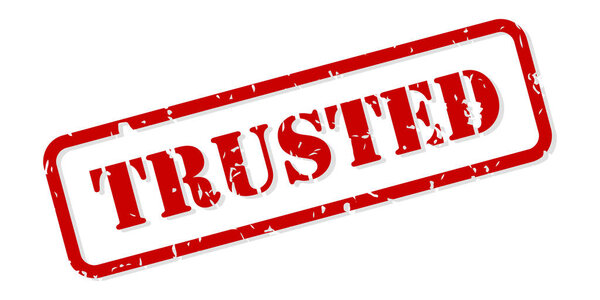 Trusted Rubber Stamp Vector