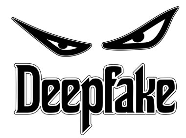 Deepfake şeytani gözler konsept vektör