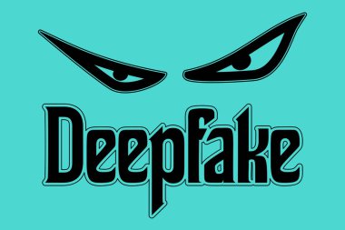 Deepfake Evil Eyes Concept Vector clipart