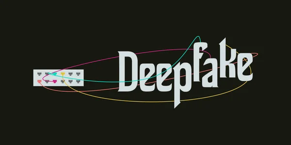 Deepfake AI koncept vektor – Stock-vektor