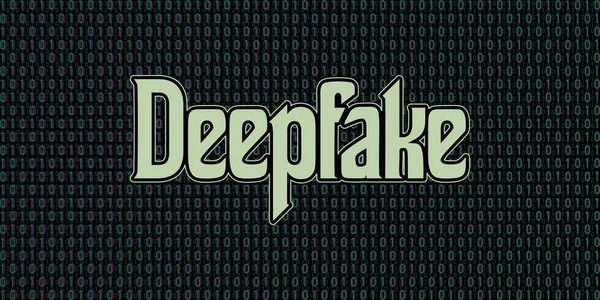 Deepfake binær baggrund koncept – Stock-vektor
