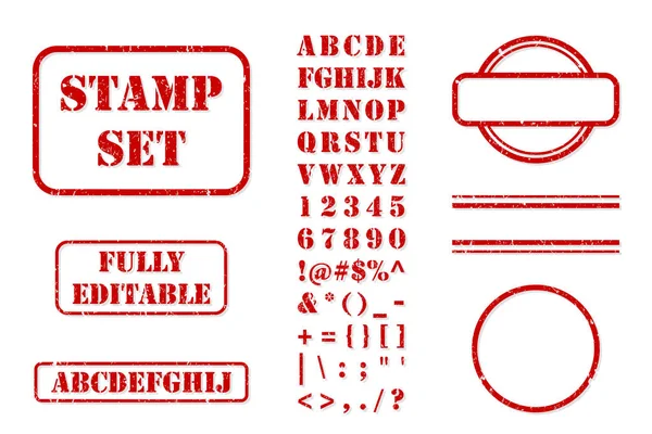 Rubber Stamp Generator Vector Kit — Stock Vector