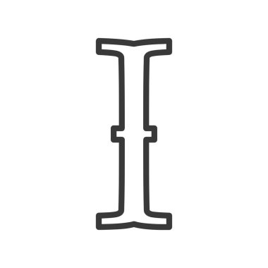 Metin I Işınlama Simgesi Vektörü Ekle