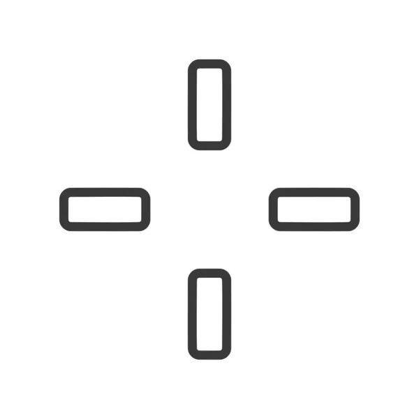 Vector icono de pelo cruzado — Vector de stock
