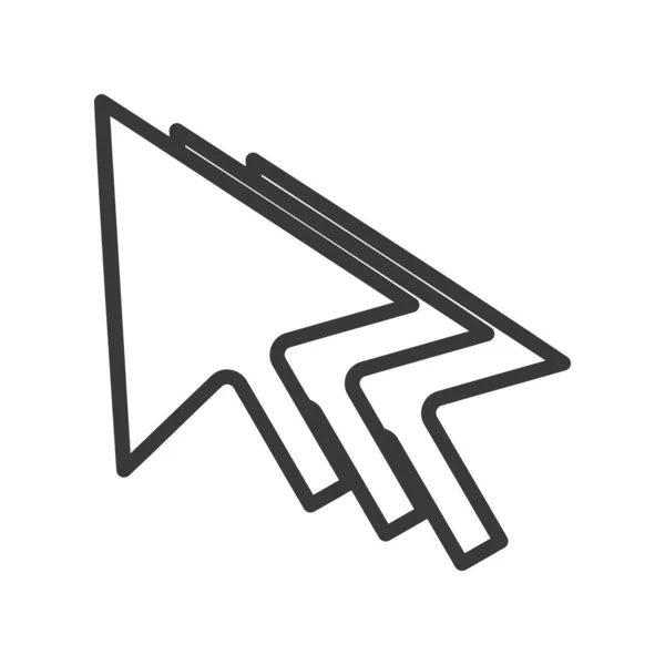 Vektor ikony stopy kurzoru myši — Stockový vektor