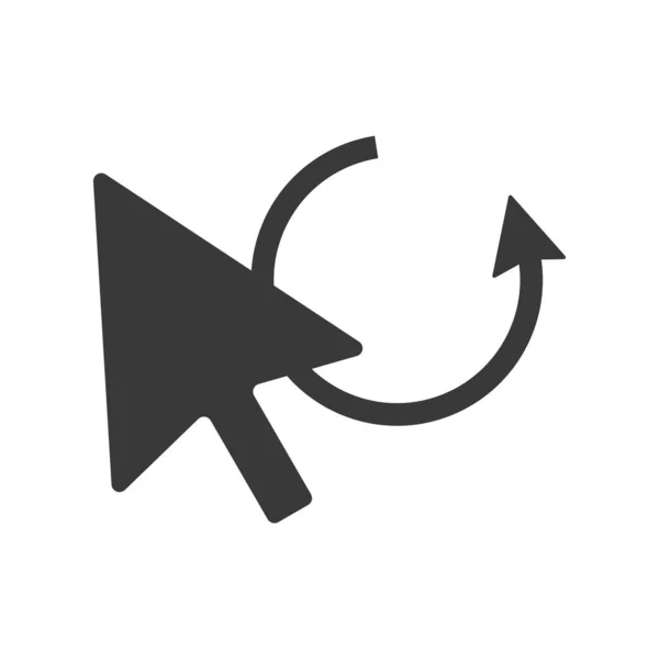 Mouse Pointer Undo Icon Vector — стоковый вектор