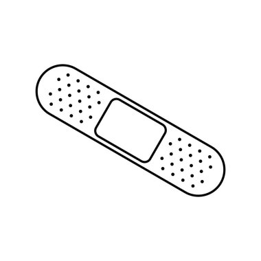 Bandaid yapıştırıcı veya bandaj ikonu vektörü