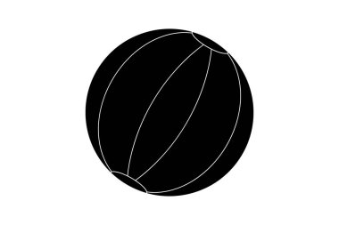 Silüet biçiminde plaj topu vektörü