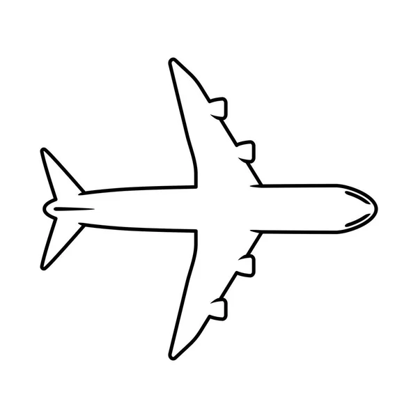 Airplane Aeroplane Commercial Plane Icon Vector — Stock Vector