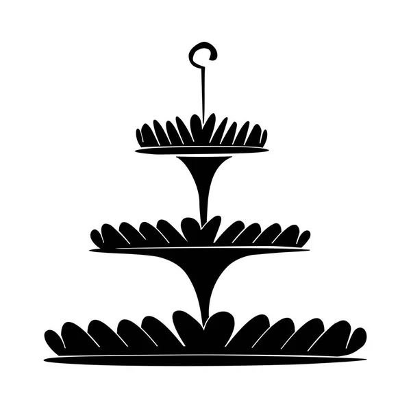 Cup Cake Cake Stand Vector — Stock Vector