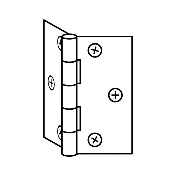 矢量式门铰链或紧固件 — 图库矢量图片