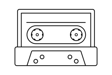 Müzik vektörü çalmak için kaset kaydı