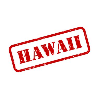 Kauçuk pul stili vektörüyle Hawaii işareti