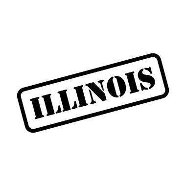 Illinois imzası kauçuk pul biçimi vektörü