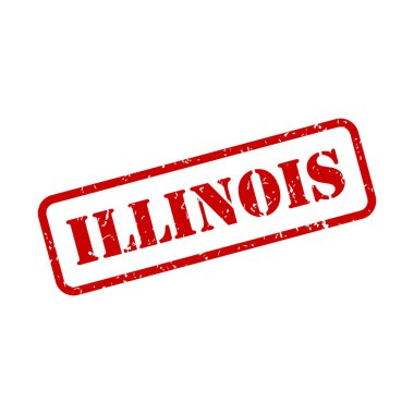 Illinois imzası kauçuk pul biçimi vektörü