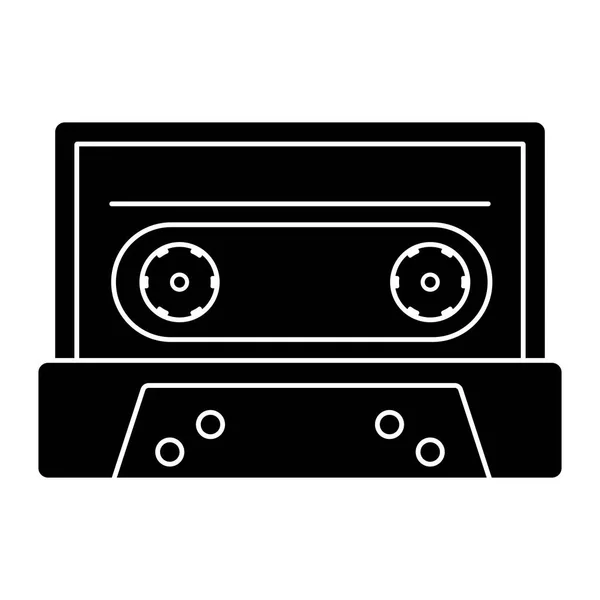 Retro Cassette Tape Playing Music Vector — Stock Vector