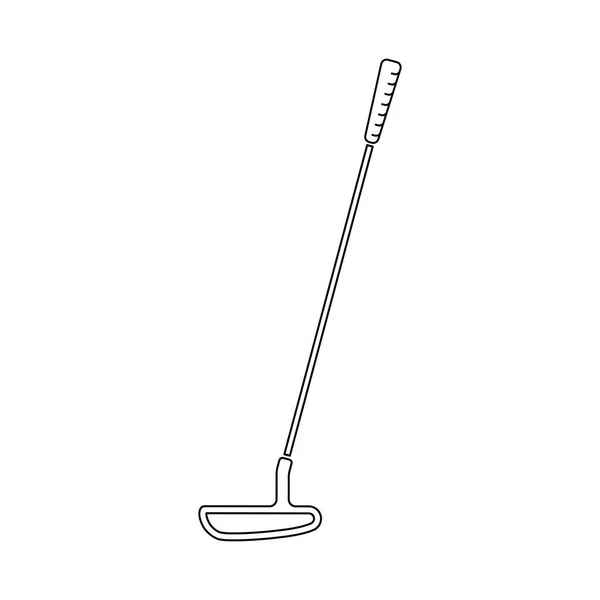 Golf Club Putter Dans Vecteur — Image vectorielle