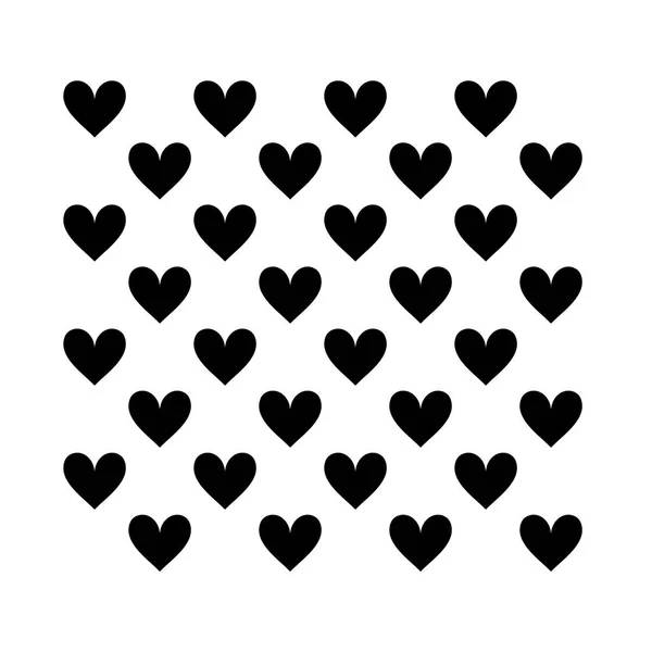 Love Heart Shape Repeating Pattern Vector — Stock Vector