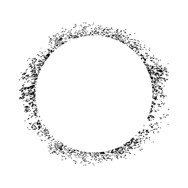 Cercle Perturbé Avec Des Marques Éclaboussure Dans Vecteur — Image vectorielle