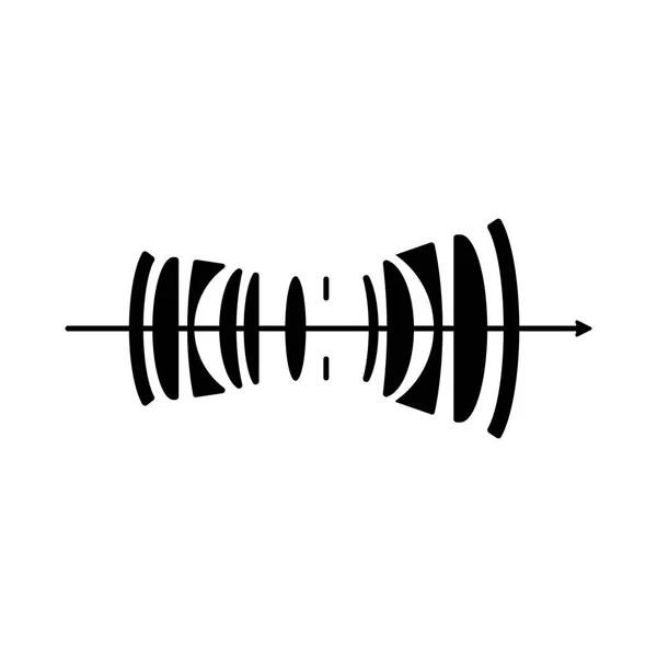 Diagramme Des Éléments Lentille Caméra Que Lumière Passe Travers Verre — Image vectorielle