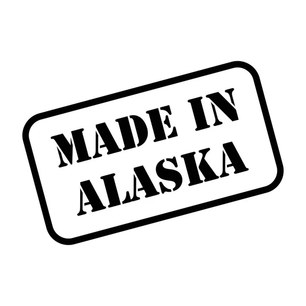Made Alaska State Sign Rubber Stamp Style Vector — Stock Vector