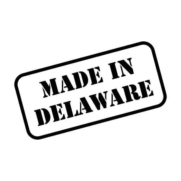 Made Delaware State Sign Rubber Stamp Style Vector — Stock Vector