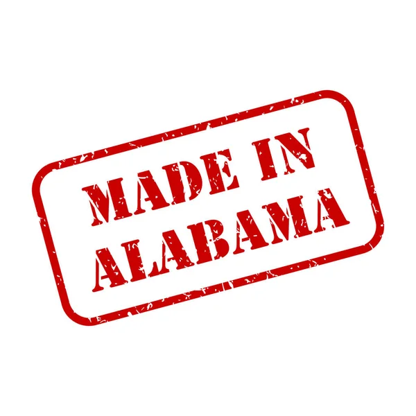 Made Alabama State Sign Rubber Stamp Style Vector — Stockový vektor