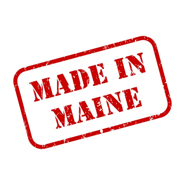 Made Maine State Sign Rubber Stamp Style Vector — Stock Vector