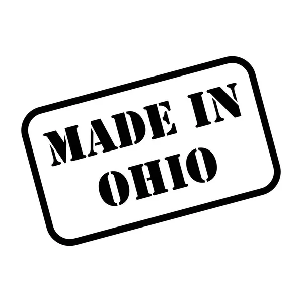 Made Ohio State Schild Gummistempel Stil Vektor — Stockvektor