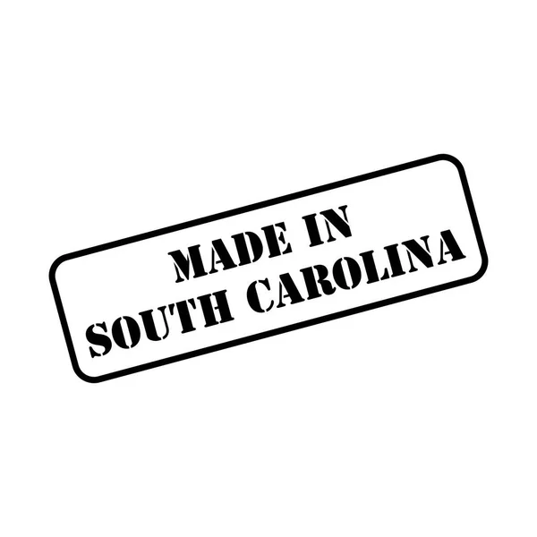 Hergestellt South Carolina State Schild Gummistempel Stil Vektor — Stockvektor